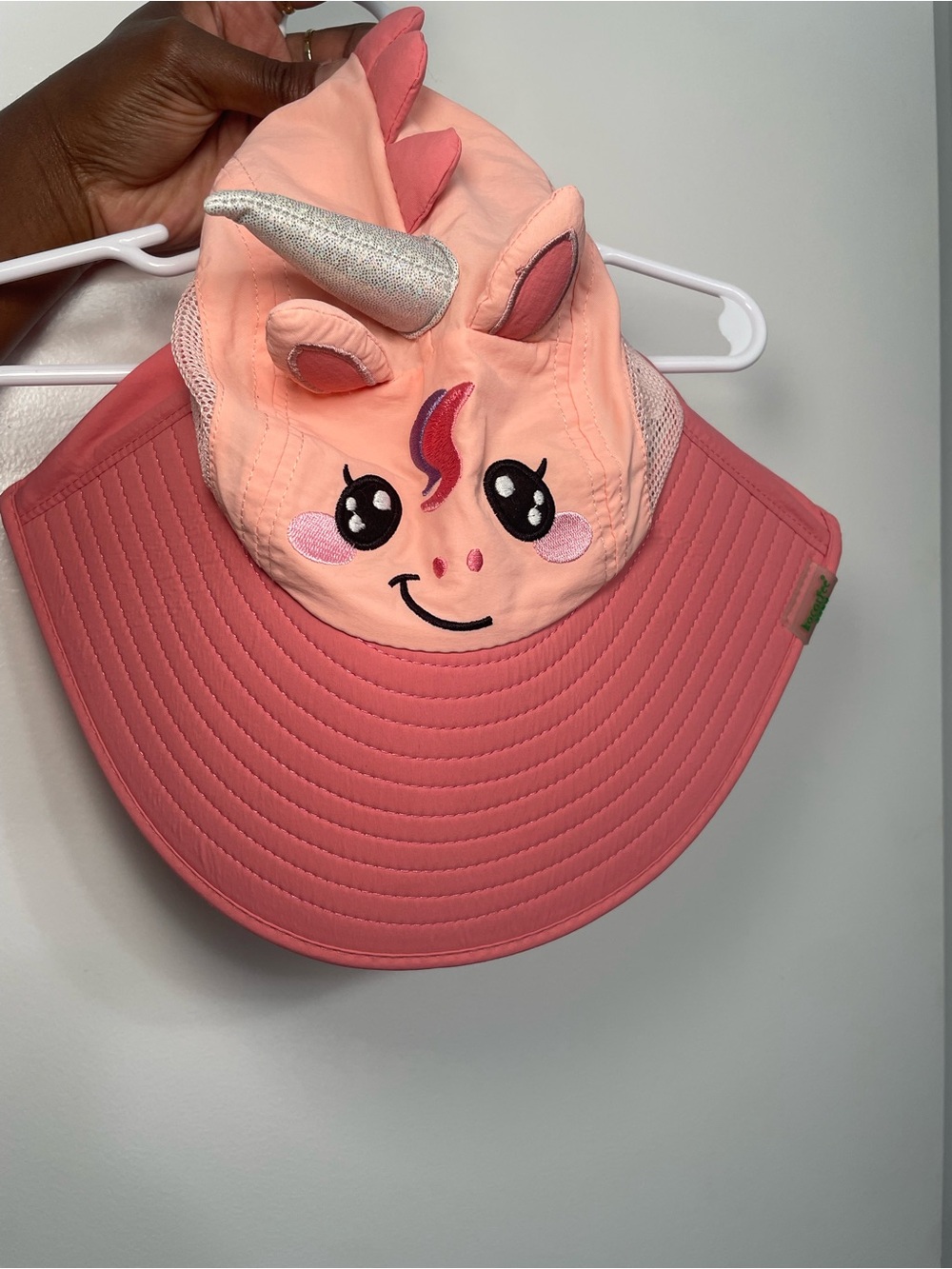 Kids Pink Unicorn Sun Hat - Cute Mesh Beach Cap